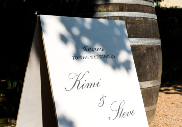 Wedding Sign at La Mare Vineyards