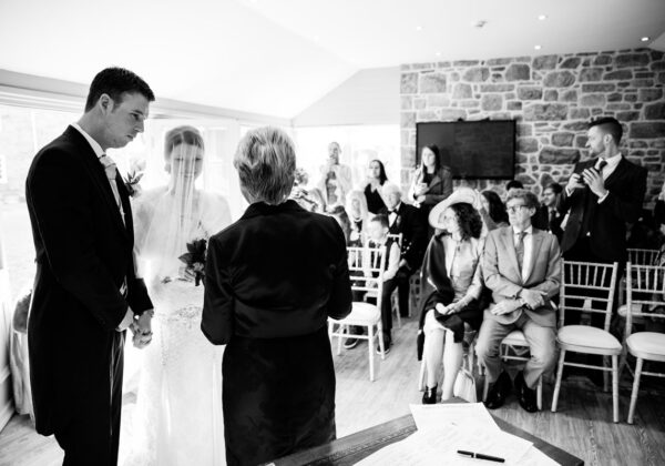 wedding ceremony garden room at La Mare Wine estate